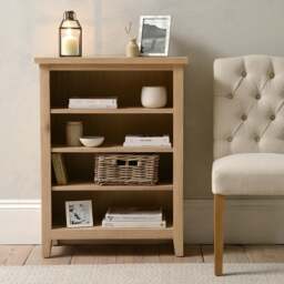 Inglesham Whitewash Oak Small Bookcase - The Cotswold Company