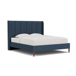 Super King Classic Bedstead - Indigo - House Linen Mix - Parker - The Cotswold Company