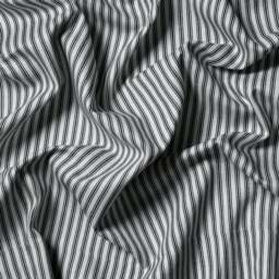 Curtain Pair 117x137cm - Lansdown Ticking Stripe Ink - The Cotswold Company - thumbnail 3