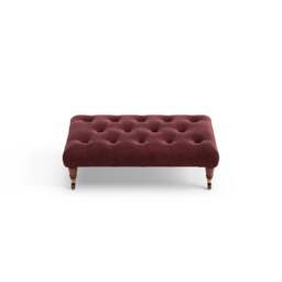 Foot Stool - Dark Rosehip - Matt Velvet - Amelia Small - The Cotswold Company - thumbnail 5