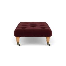 Foot Stool - Dark Rosehip - Matt Velvet - Amelia Small - The Cotswold Company - thumbnail 3