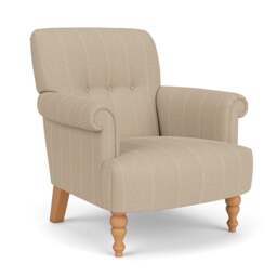 Armchair - Natural - Compton Stripe - Harriet - The Cotswold Company - thumbnail 1