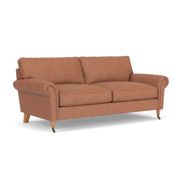 3 Seater Sofa - Brick - Herringbone Weave - Osbourne - The Cotswold Company - image 1