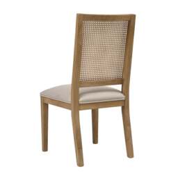 Elkstone Mellow Oak Set of 4 Rattan Back Chairs - The Cotswold Company - thumbnail 4