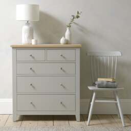 5 Drawer Chest - Chester Dove Grey - The Cotswold Company - thumbnail 2