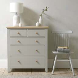 5 Drawer Chest - Chester Dove Grey - The Cotswold Company - thumbnail 3