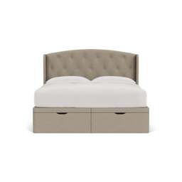 Super King Ottoman Storage Bed - Dove Grey - House Linen Mix - Gilmore - The Cotswold Company - thumbnail 2