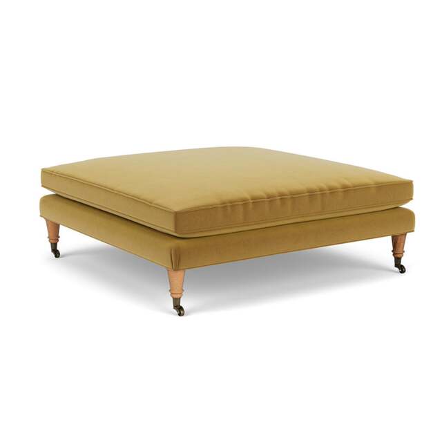 Foot Stool - Mustard - Matt Velvet - Taylor Small - The Cotswold Company - image 1