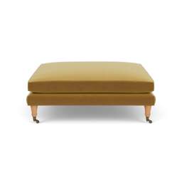 Foot Stool - Mustard - Matt Velvet - Taylor Small - The Cotswold Company - thumbnail 3