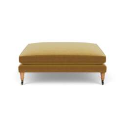 Foot Stool - Mustard - Matt Velvet - Taylor Small - The Cotswold Company - thumbnail 2