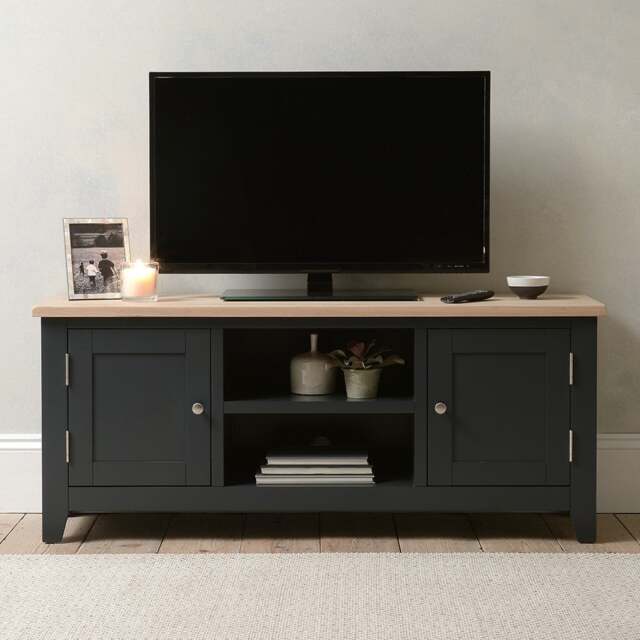 Large TV Stand up to 60 - Chester Charcoal - The Cotswold Company - image 1