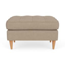 Foot Stool - Natural - House Linen Mix - Saxon Small - The Cotswold Company - thumbnail 2