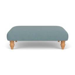 Foot Stool - Sky blue - House Linen Mix - Clara - The Cotswold Company - thumbnail 2
