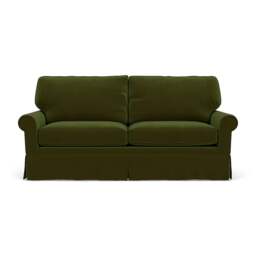 3 Seater Sofa - Forest Green - Matt Velvet - Dawson - The Cotswold Company - thumbnail 2