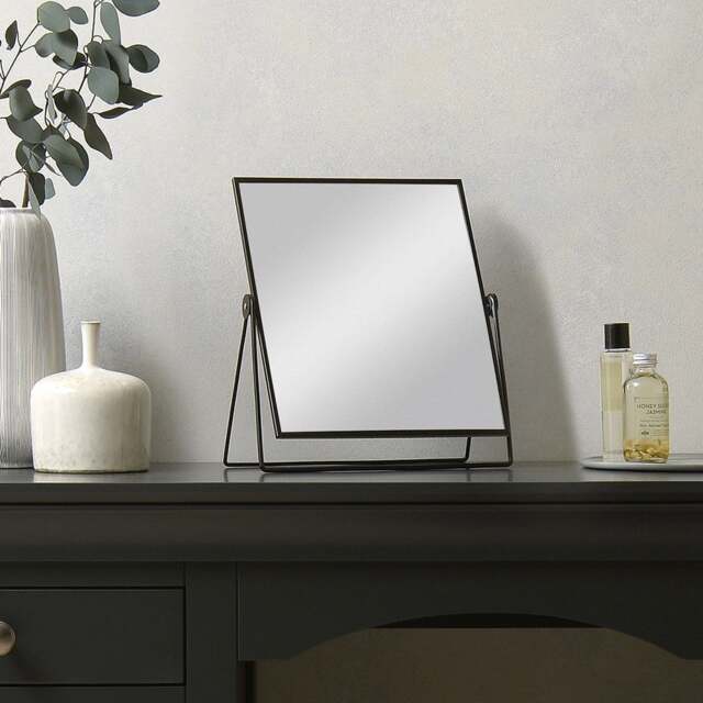 Fine Black Metal Dressing Table Mirror - Home Accessories - The Cotswold Company - image 1
