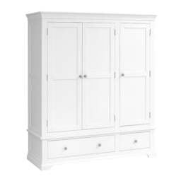 Chantilly Warm White Triple Wardrobe - The Cotswold Company - thumbnail 6