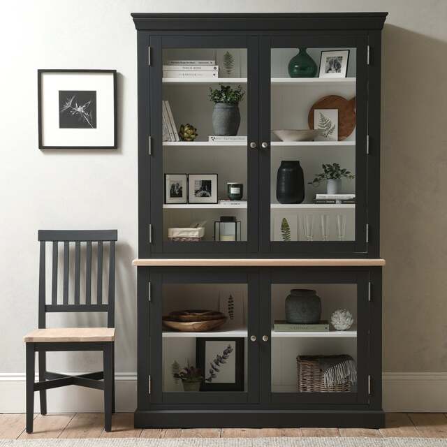 Large Glazed Dresser - Chester Charcoal - The Cotswold Company - image 1