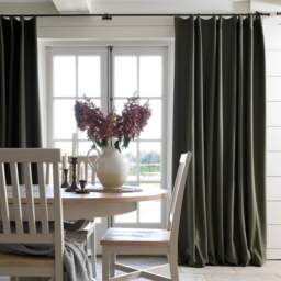 Curtain Pair 117x137cm - Apsley Forest Green - The Cotswold Company - thumbnail 1