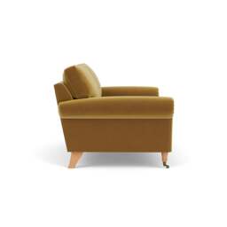 Large 2 Seater Sofa - Mustard - Matt Velvet - Osbourne - The Cotswold Company - thumbnail 3