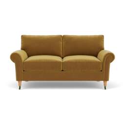 Large 2 Seater Sofa - Mustard - Matt Velvet - Osbourne - The Cotswold Company - thumbnail 2