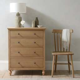 Elkstone Mellow Oak 4 Drawer Chest - The Cotswold Company - thumbnail 1