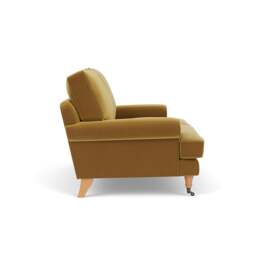 2 Seater Sofa - Mustard - Matt Velvet - Stewart - The Cotswold Company - thumbnail 3