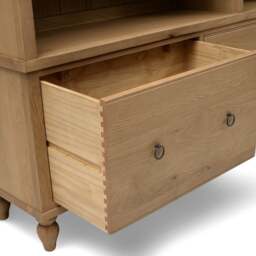 Elkstone Mellow Oak Large Divider Bookcase - The Cotswold Company - thumbnail 6