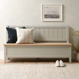 Monks Bench - Chester Dove Grey - The Cotswold Company - thumbnail 1