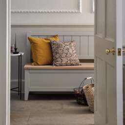 Monks Bench - Chester Dove Grey - The Cotswold Company - thumbnail 2