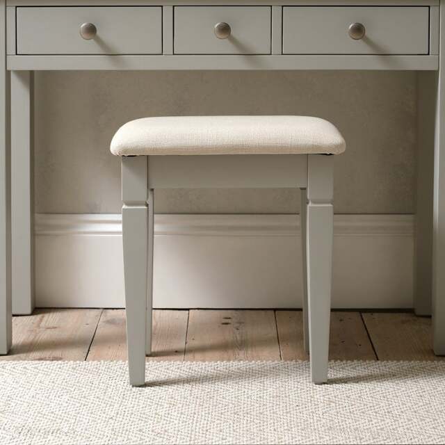 Dressing Table Stool - Chantilly Pebble Grey - The Cotswold Company - image 1