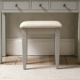 Dressing Table Stool - Chantilly Pebble Grey - The Cotswold Company