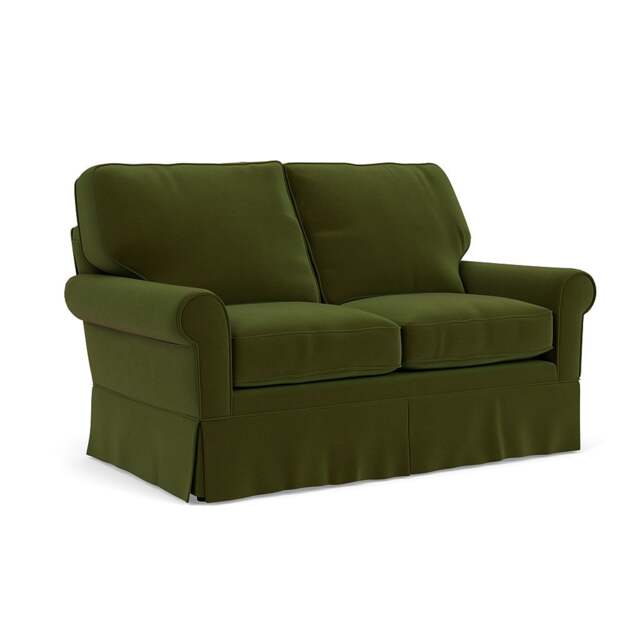 2 Seater Sofa - Forest Green - Matt Velvet - Dawson - The Cotswold Company - image 1
