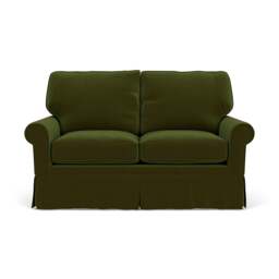 2 Seater Sofa - Forest Green - Matt Velvet - Dawson - The Cotswold Company - thumbnail 2