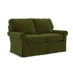 2 Seater Sofa - Forest Green - Matt Velvet - Dawson - The Cotswold Company