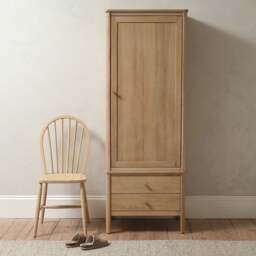 Berkeley Nordic Oak Single Wardrobe - The Cotswold Company - thumbnail 3
