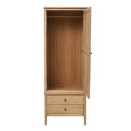 Berkeley Nordic Oak Single Wardrobe - The Cotswold Company - thumbnail 6