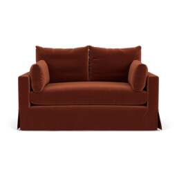 2 Seater Sofa - Brick - Matt Velvet - Ashton - The Cotswold Company - thumbnail 2