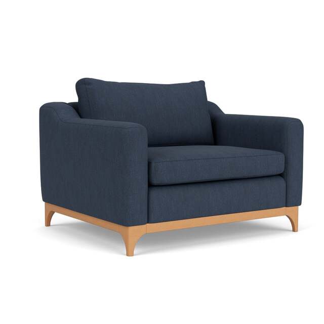 Love Seat - Indigo - Luxury Italian Linen - Watson - The Cotswold Company - image 1