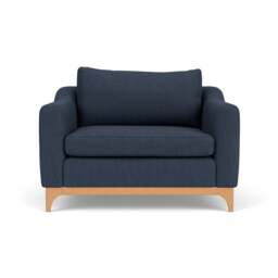 Love Seat - Indigo - Luxury Italian Linen - Watson - The Cotswold Company - thumbnail 2