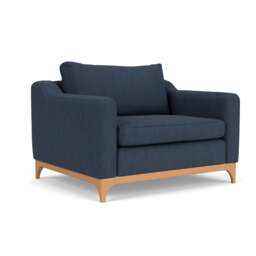 Love Seat - Indigo - Luxury Italian Linen - Watson - The Cotswold Company