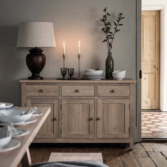 Inglesham Whitewash Oak Large Sideboard - The Cotswold Company - image 1