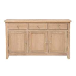 Inglesham Whitewash Oak Large Sideboard - The Cotswold Company - thumbnail 4
