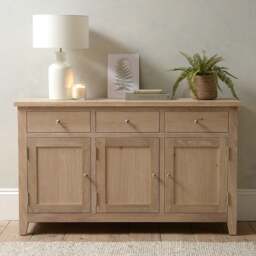 Inglesham Whitewash Oak Large Sideboard - The Cotswold Company - thumbnail 3