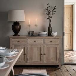 Inglesham Whitewash Oak Large Sideboard - The Cotswold Company - thumbnail 1