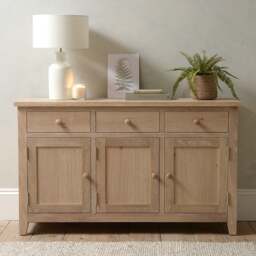 Inglesham Whitewash Oak Large Sideboard - The Cotswold Company - thumbnail 2