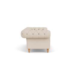 3 Seater Sofa - Lily White - House Linen Mix - Harris Chesterfield - The Cotswold Company - thumbnail 3
