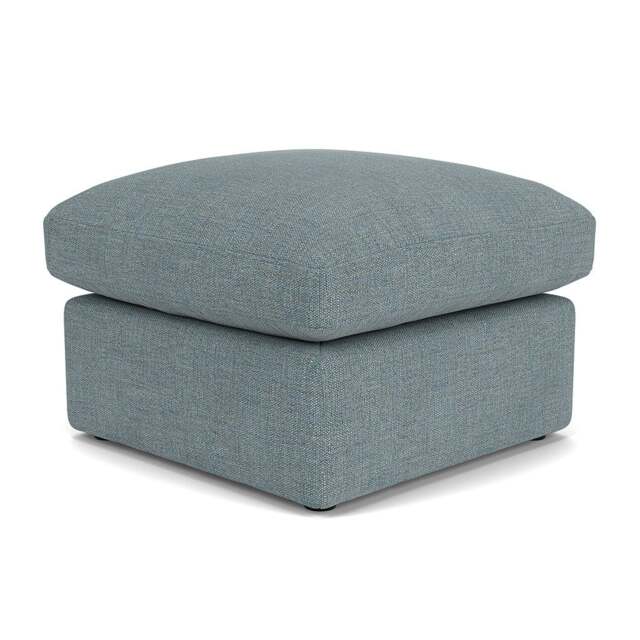Foot Stool - Teal Marl - Rustic Weave - Clarke Small - The Cotswold Company - image 1