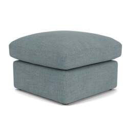 Foot Stool - Teal Marl - Rustic Weave - Clarke Small - The Cotswold Company