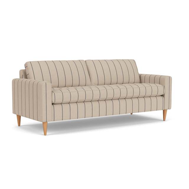 4 Seater Sofa - Charcoal - Compton Stripe - Saxon - The Cotswold Company - image 1