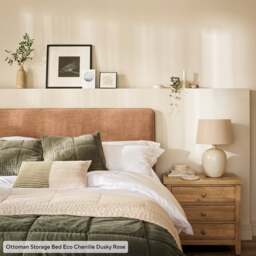 Super King Ottoman Storage Bed - Dusky Rose - Eco Chenille - Ellis - The Cotswold Company - thumbnail 4